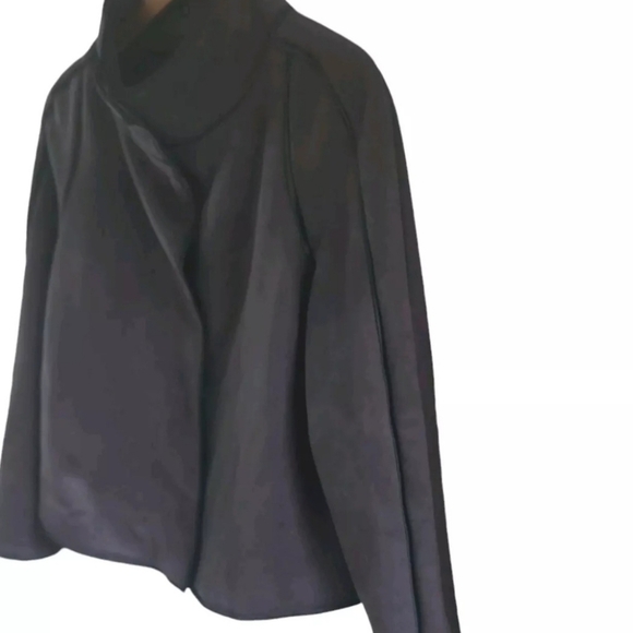 Giorgia Armani Made Italy Brown Jacket Wool Blend Snap Front Women Size 40 US 4 - Picture 4 of 9